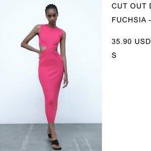 zara cut out dress